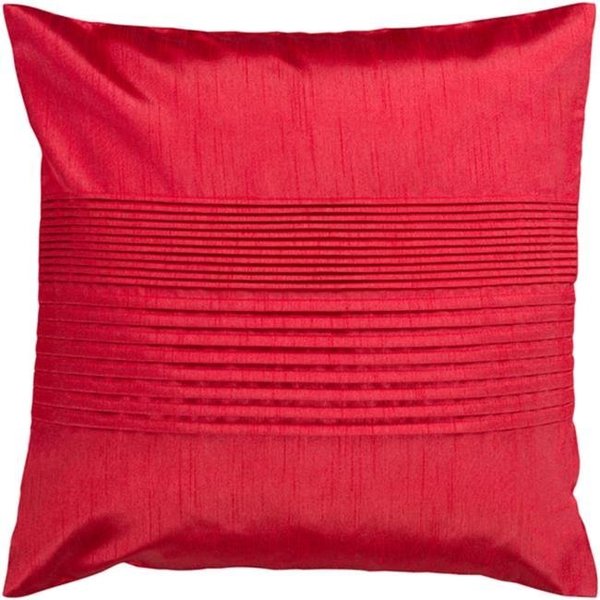 Surya Surya HH025-1818 Solid Pleated Pillow Cover - Bright Red - 18 x 18 x 0.25 in. HH025-1818